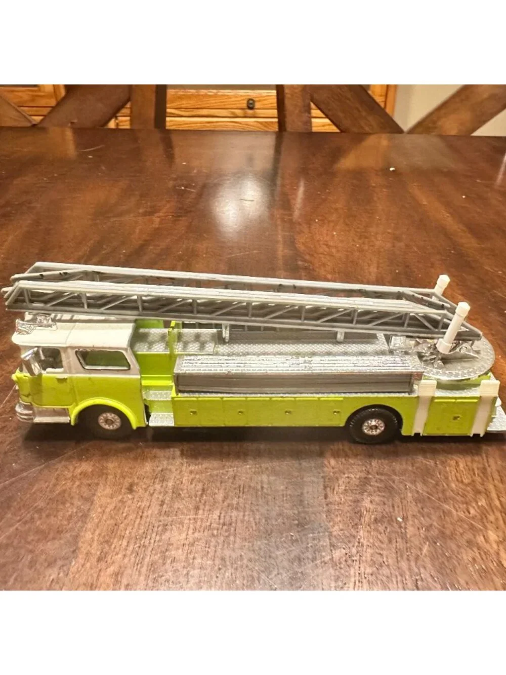 Two Playart GATA Die Cast Fire Engines Green & Yellow